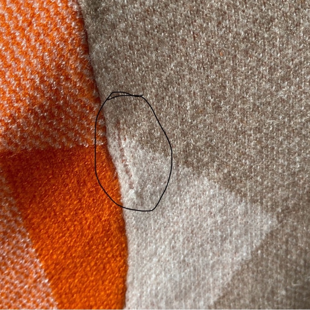 First Love by Lovelyn Orange Tan Plaid Sweater Womens Plus Size 2X New Fall - Picture 7 of 7